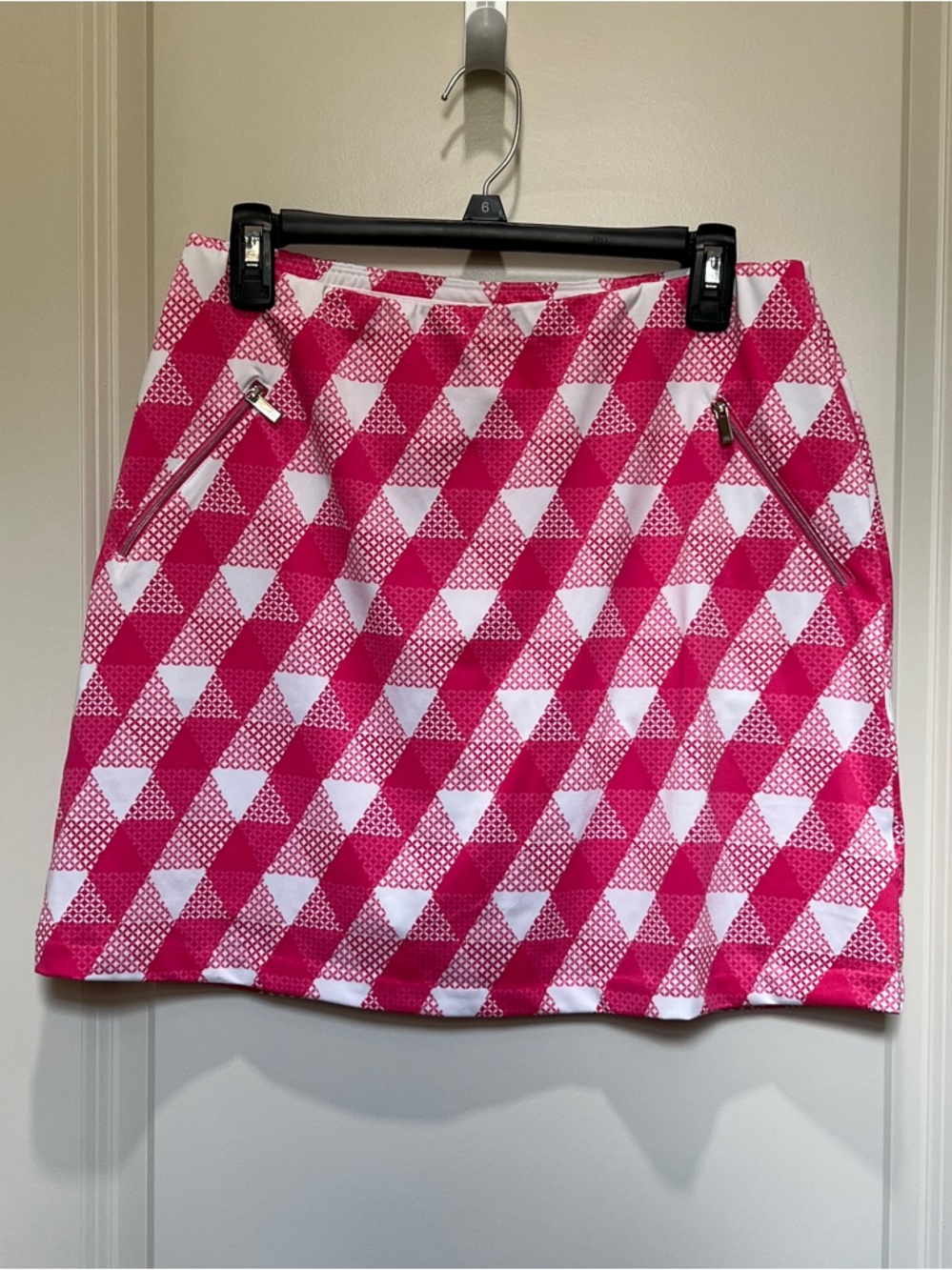 Tail Pink Geo-Print golf Skort with Zip Pockets